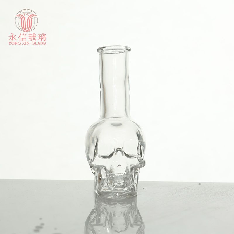 YX00147 Glass Bottle Packaging Food Grade Whiskey Bottle Glass Tubes Drop-Shaped Empty Bottles With Caps For 500ml Whisky Wine Bottle