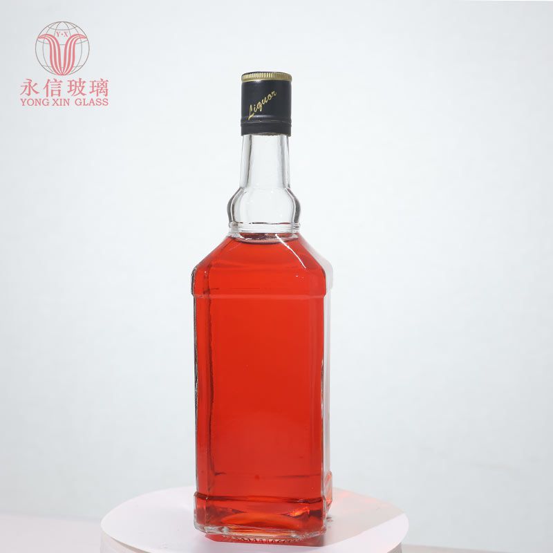 YX00030 Wholesale Low MOQ Brandy Whisky Tequila Liquor Glas Bottle 500ml