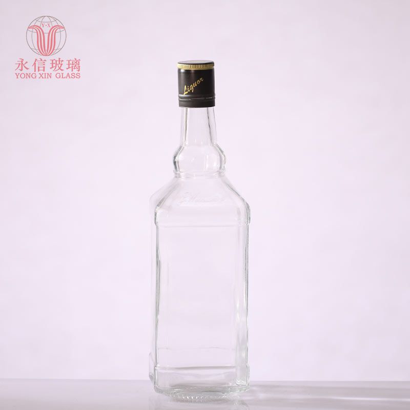 YX00030 Wholesale Low MOQ Brandy Whisky Tequila Liquor Glas Bottle 500ml