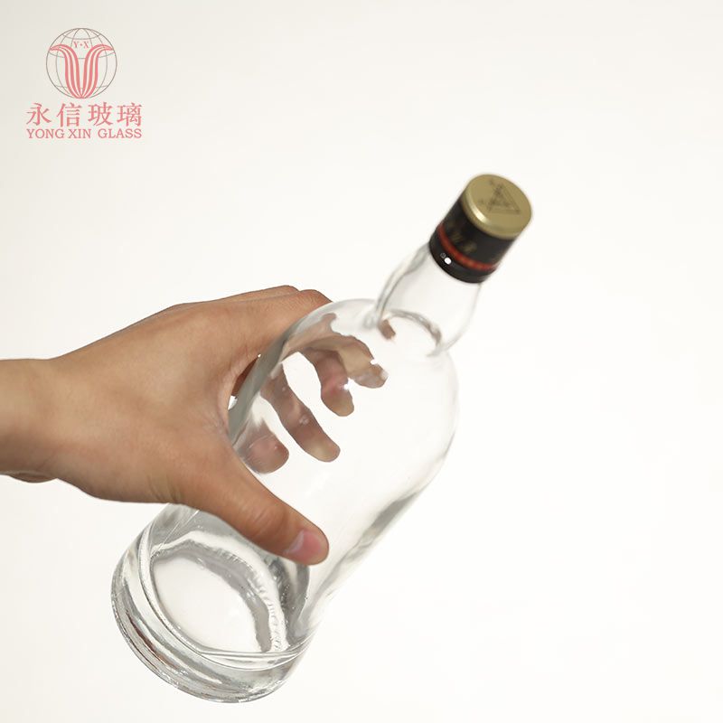 YX00042 Custom Clear And Frosted Roll On Bottle Glass Dropper Bottle Amber Glass Jars With Cork Cap For 500ml Champagne Glass Bottle With Screw Cap