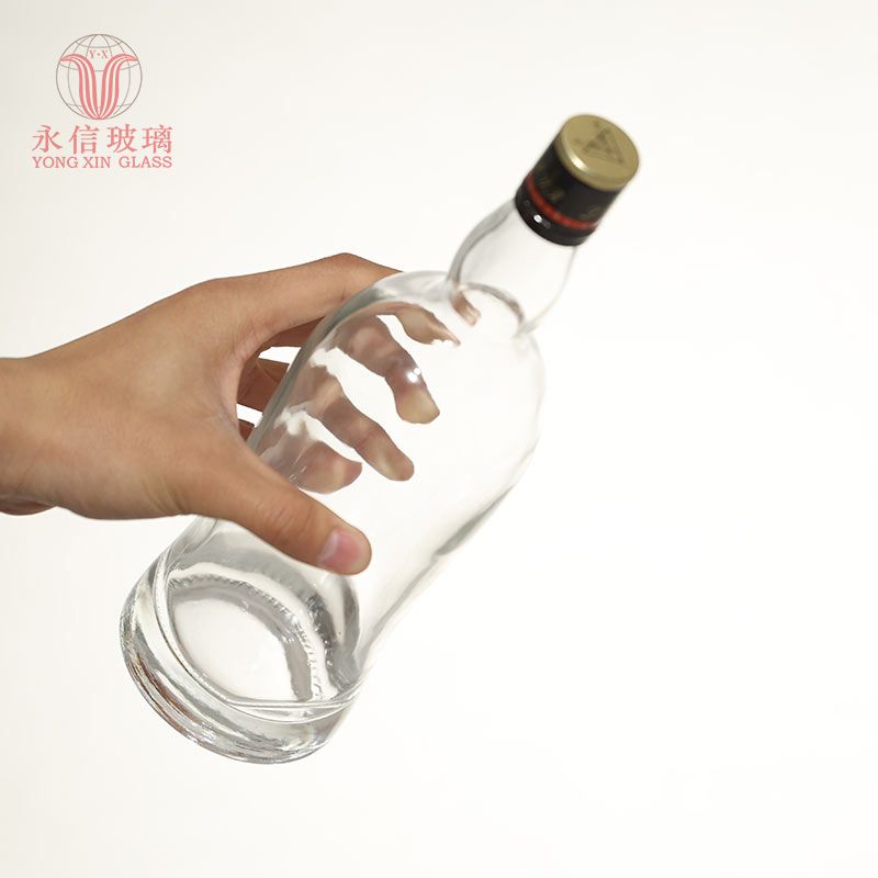 YX00042 Custom Clear And Frosted Roll On Bottle Glass Dropper Bottle Amber Glass Jars With Cork Cap For 500ml Champagne Glass Bottle With Screw Cap