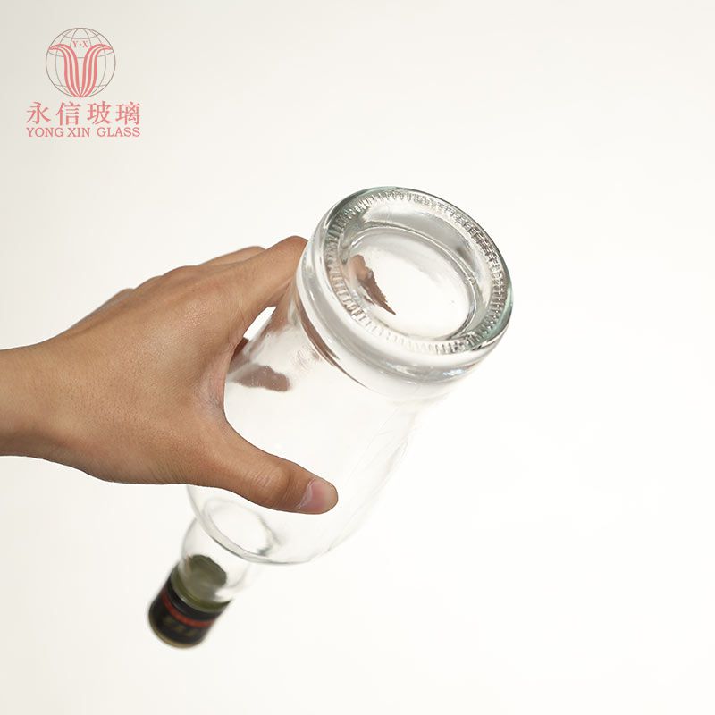 YX00042 Custom Clear And Frosted Roll On Bottle Glass Dropper Bottle Amber Glass Jars With Cork Cap For 500ml Champagne Glass Bottle With Screw Cap