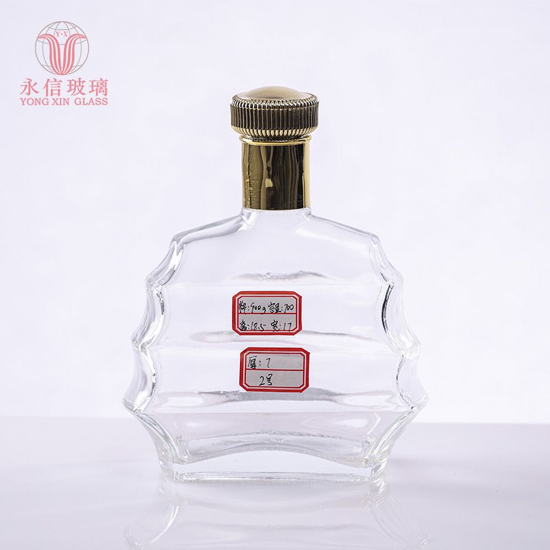 YX00002 Hot Sell Barley-Bree Bottle Spiritus Frumenti Bottle Wine Glass Bottles With Cork Cap For 750ml Burgundy Wine