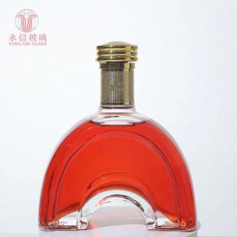 YX00003 750ml Glass Bottle Profeesional Manufacturer Big Volume Liquor Drinks Rum Whisky Bottle With Vaccum Wine Stopper For 500ml Whisky