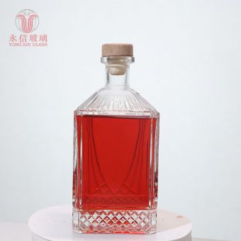 YX00009 Amber Bottle Glass Beverage Empty Glass Bottles For Wine Bear Juice Oil XO Vodka Whiskey Plum Liqueur