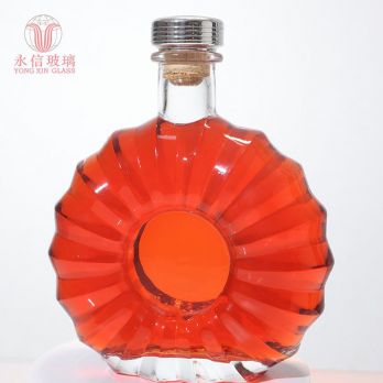 YX00012 Boston Bottle 500ml Antique Transparent Wine Bottle Dropper Bottle Pump Bottle With Aluminum Screw Cap
