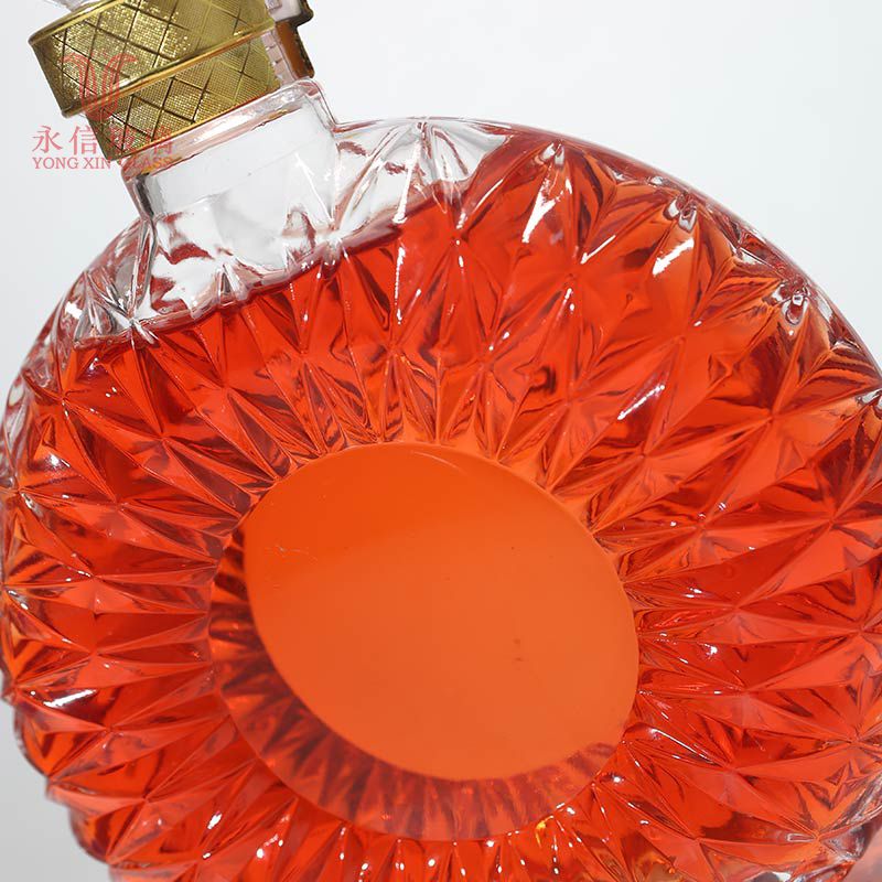 YX00015 Factory Wholesale With Hight Quality brandy  Bottle Glass 750ml  With Cap For Sale