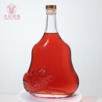 YX00018 Bottle Glass With Cork Uv Glass Bottle Transparent Glass Bottle