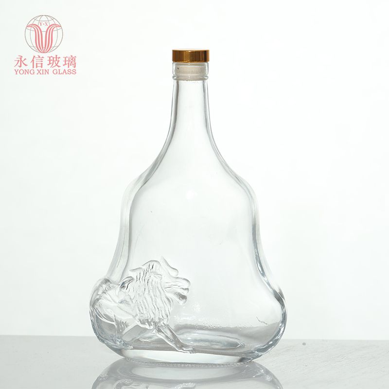 YX00018 Bottle Glass With Cork Uv Glass Bottle Transparent Glass Bottle