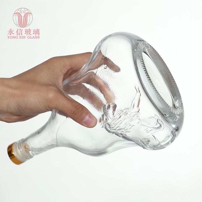 YX00018 Bottle Glass With Cork Uv Glass Bottle Transparent Glass Bottle