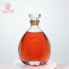 YX00019 Transperant Brandy Glass Bottle Unique Shaped Glass Bottles