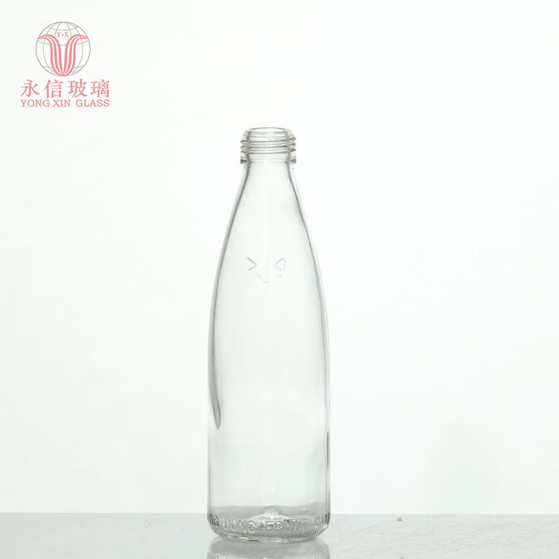 YX00151 Double Glass Bottle 12oz Juice Bottle Bulk Sale Frosted Red Beer Bottle Sauce Bottle Vodka Bottle With Aluminum Lid For 750ml Liquor