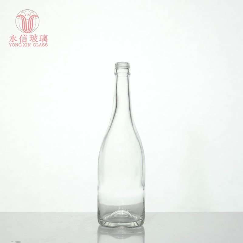 YX00121 Good Quantity Empty Wine Bottle For Sale  Unique Shaped Square Liquor Fancy Bottle