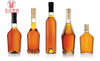 Empty Transparent 500ml 750ml Boston Glass Wine Bottle For Whisky Vodka Brandy Whiskey