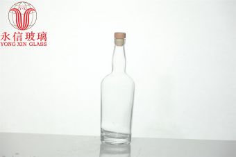 Glass Whiskey Round 750ml Vodka Wine Glass Bottle