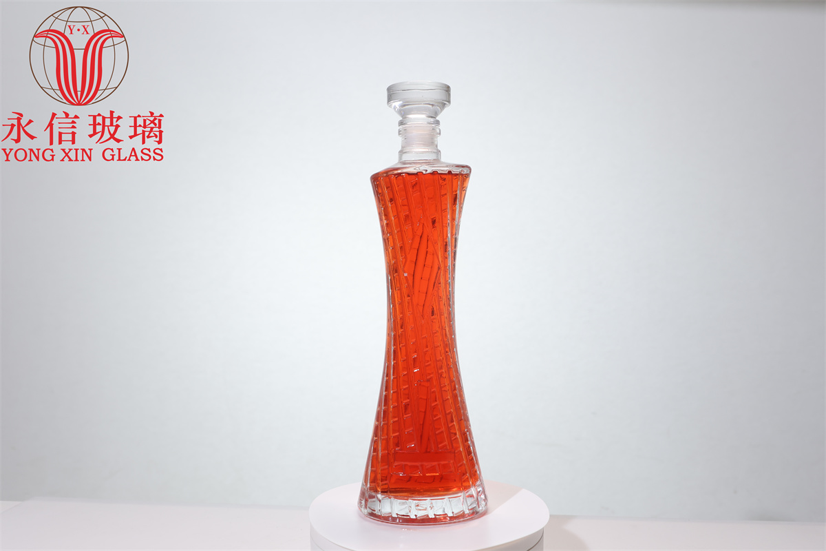 Diffuser Glass Bottle Round Wine Glass Bottle 500ml Frosted Amber Vodka Bottles