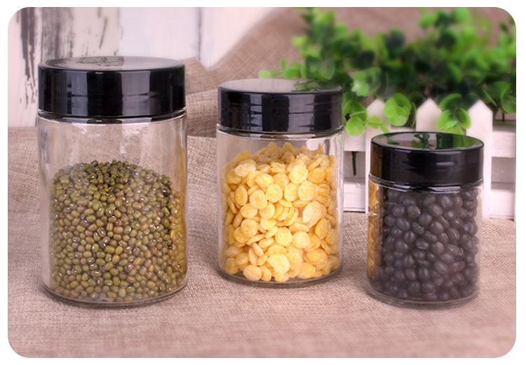 Clasp Glass Sealed Tank Kitchen Food Grade Moisture-proof Large Capacity Round Transparent Coarse Grain Storage Tank Glass Jar