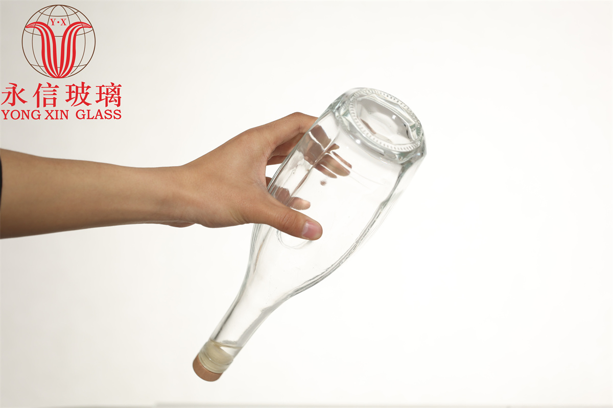 Glass Bottle 750 Ml Unique Shape Glass Wine Bottles With Glass Ball Lid For champagne